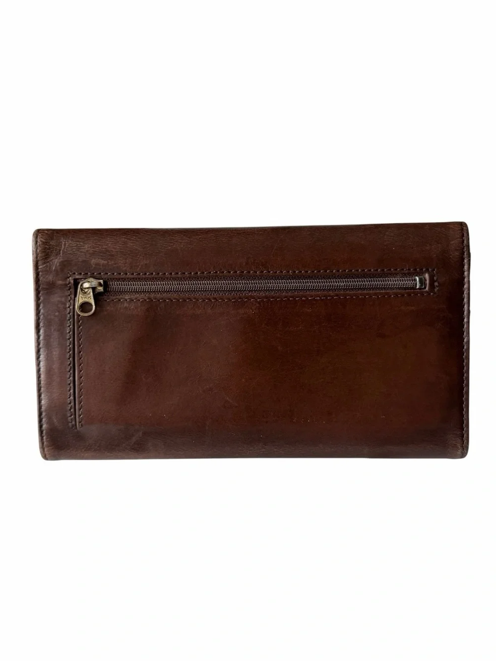 Vintage Coach 4859 Combination Wallet Checkbook – Mahogany Water Buffalo Leather